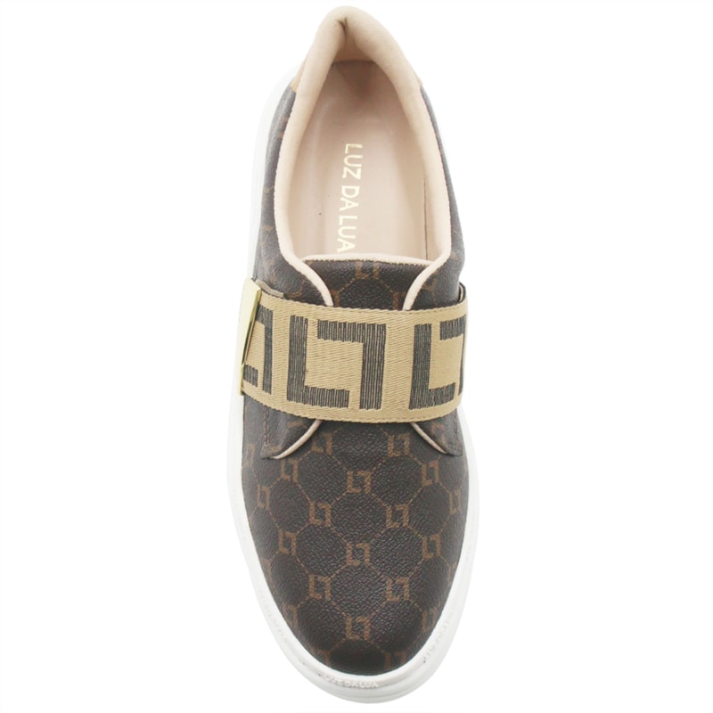 FEMININO TENIS CASUAL LUZ DA LUA  60230005 15 MONOGRAMA AMENDOA OURO