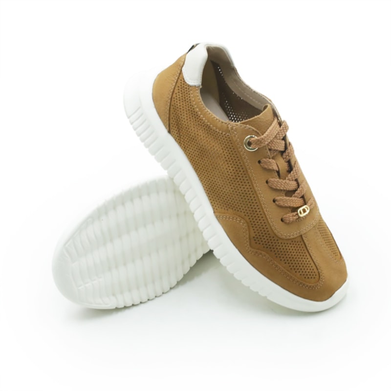 FEMININO TENIS CASUAL LUZ DA LUA 81160001 1 CARAMELO
