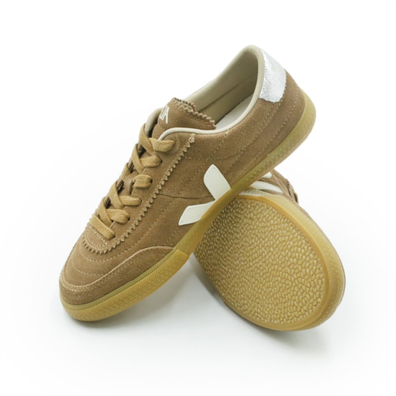 FEMININO TENIS CASUAL VEJA FU0321834 BROWN PIERRE SILVER