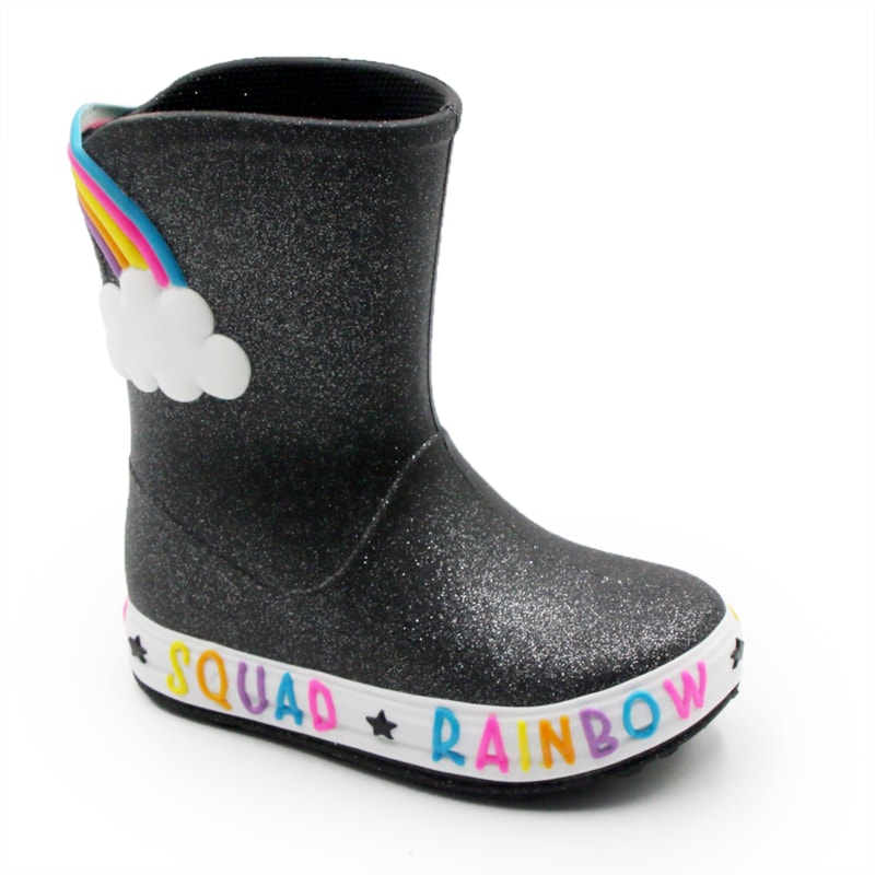 Galicha Plugt Rainbow Infantil Preto 256316 Anita Shoes