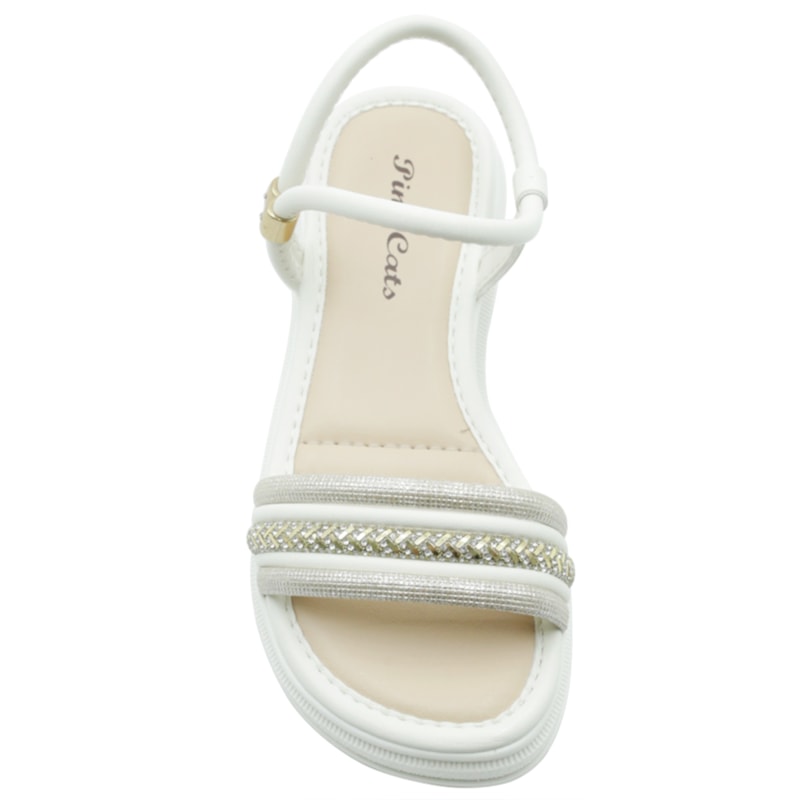 INFANTIL JUVENIL MENINA SANDALIA PINKCATS FLAT  V5871 0001CHAMPAGNECREAMOURO