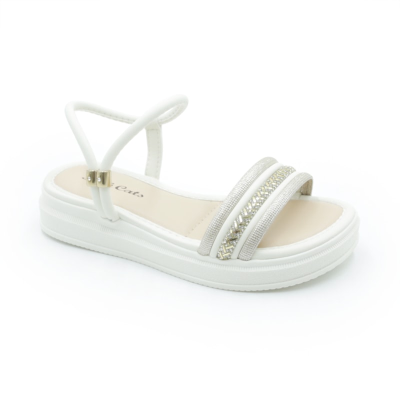 INFANTIL JUVENIL MENINA SANDALIA PINKCATS FLAT  V5871 0001CHAMPAGNECREAMOURO