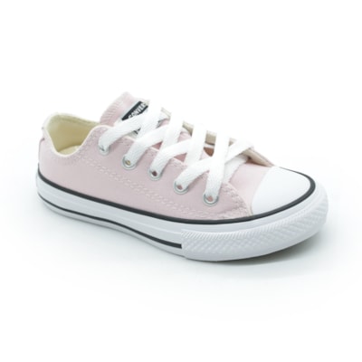 INFANTIL JUVENIL MENINA TENIS ALL STAR CHUCK TAYLOR CK04300052 0052ROSACUMEIRAPRETOBRANCO