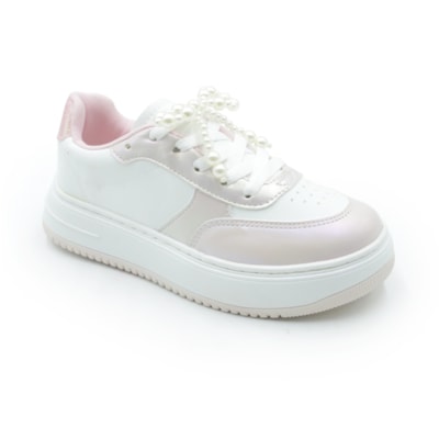 INFANTIL JUVENIL MENINA TENIS SUA CIA 9189 52125 NPBRANCOROSAPALLETVZGLITERROSA