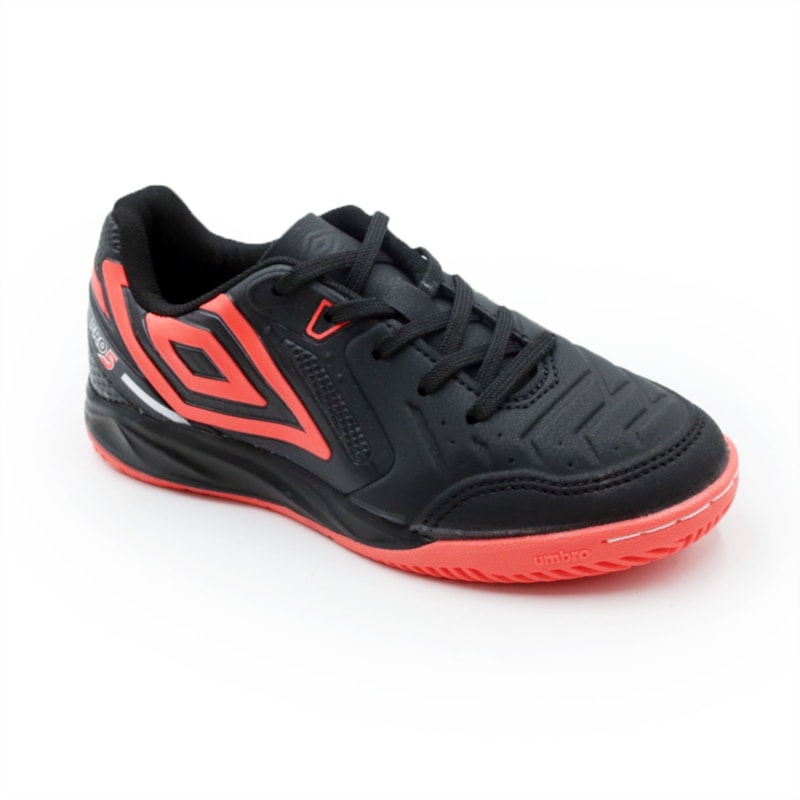 INFANTIL JUVENIL MENINO FUTEBOL UMBRO PRO 5 JR  U07FB00533 102PRETOCORALBRANCO