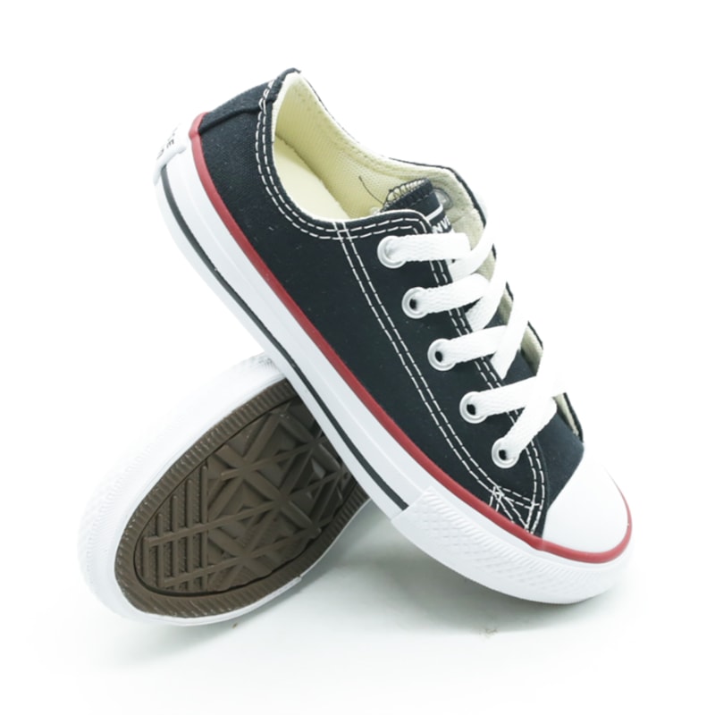 INFANTIL JUVENIL MENINO TENIS ALL STAR CHUCK TAYL CK00020007 PRETOVERMELHOPRETO