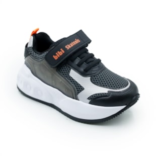 INFANTIL JUVENIL MENINO TENIS BIBI SKATENIS L  129005 GRAFITEPRETOELETRIC