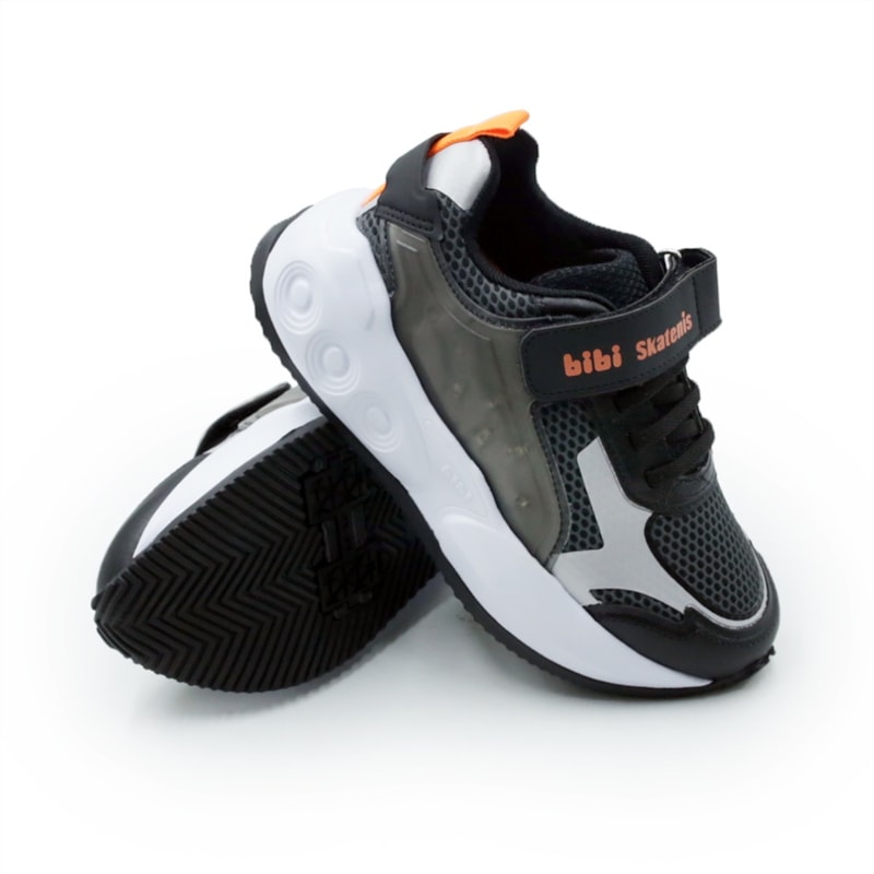 INFANTIL JUVENIL MENINO TENIS BIBI SKATENIS L  129005 GRAFITEPRETOELETRIC