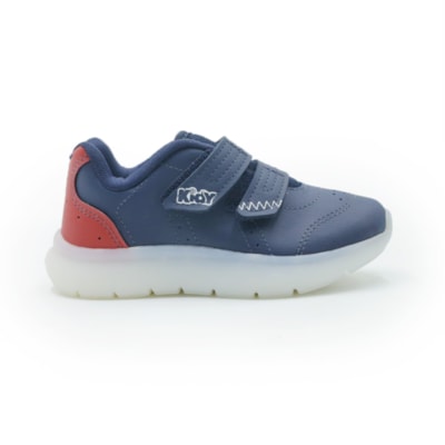 INFANTIL JUVENIL MENINO TENIS KIDY FLEX LIGHT  020-0203-1049 1049MARINHOVERMELHO