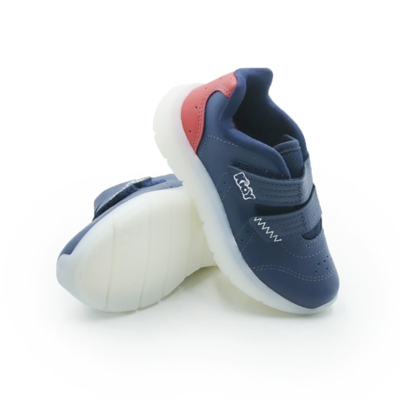 INFANTIL JUVENIL MENINO TENIS KIDY FLEX LIGHT  020-0203-1049 1049MARINHOVERMELHO
