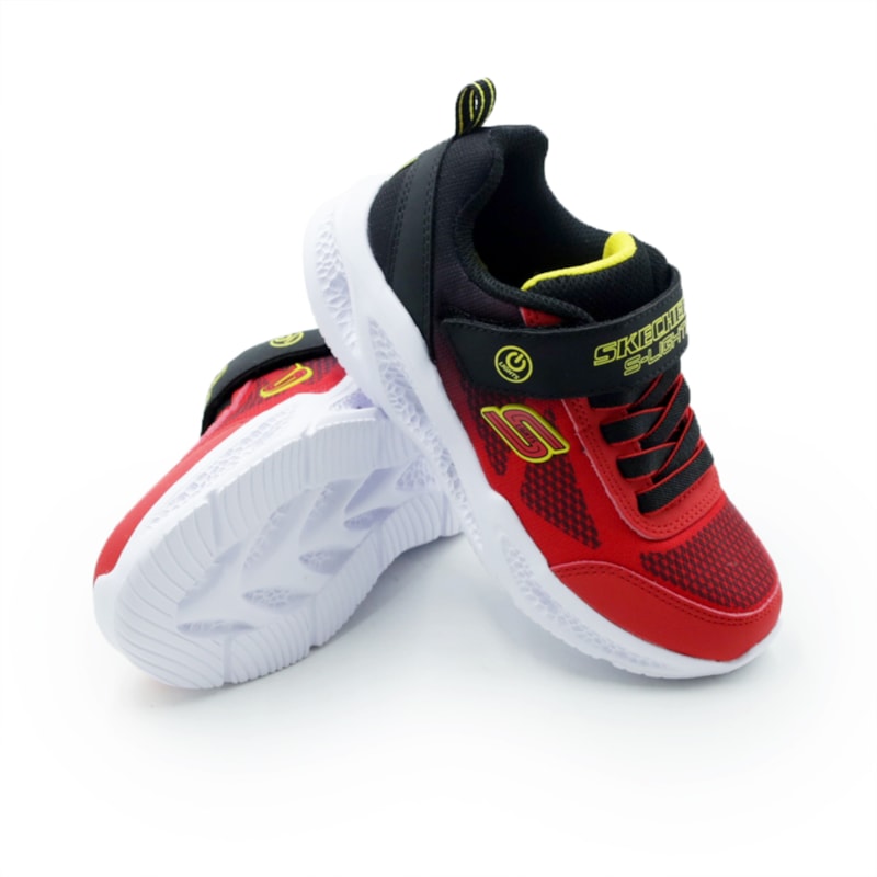 INFANTIL JUVENIL MENINO TENIS SKECHERS  401495L REDPTO