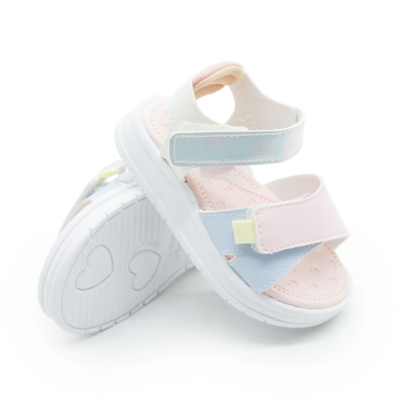 INFANTIL KIDS MENINA SANDALIA PAMPILI 739008 126 BRANCO COLORIDO