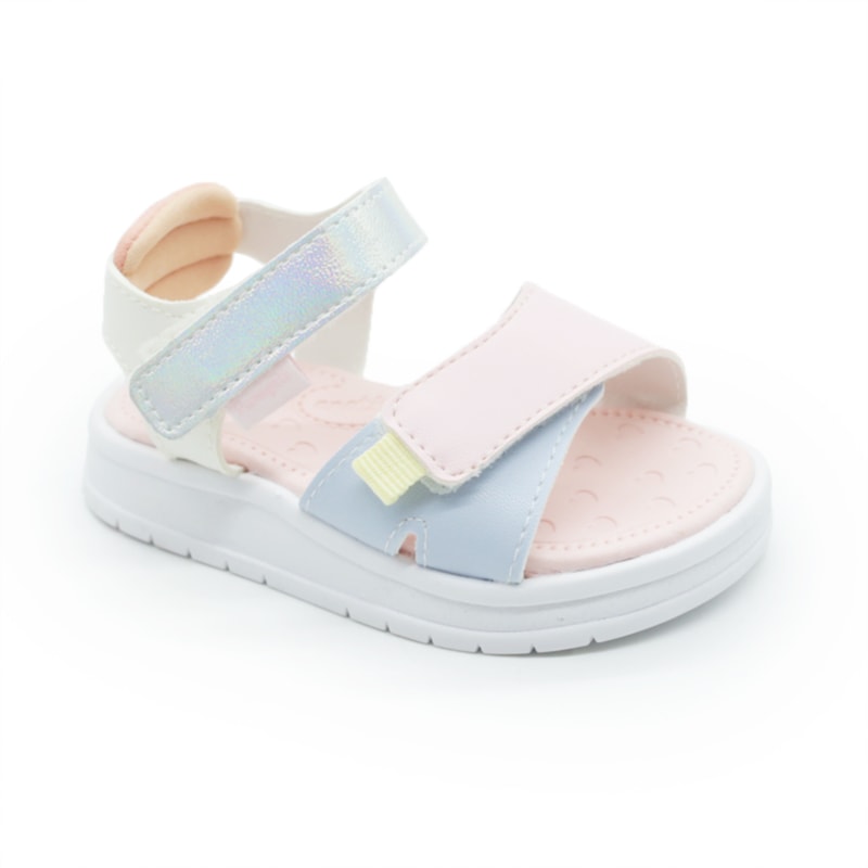INFANTIL KIDS MENINA SANDALIA PAMPILI 739008 126 BRANCO COLORIDO