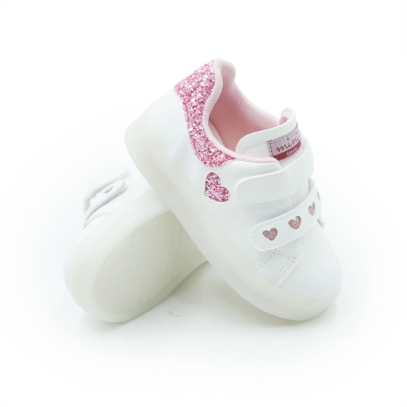 INFANTIL KIDS MENINA TENIS SUA CIA LED  7057I26-00776 NAPABRANDOCOMGLITERMAXXISWEET