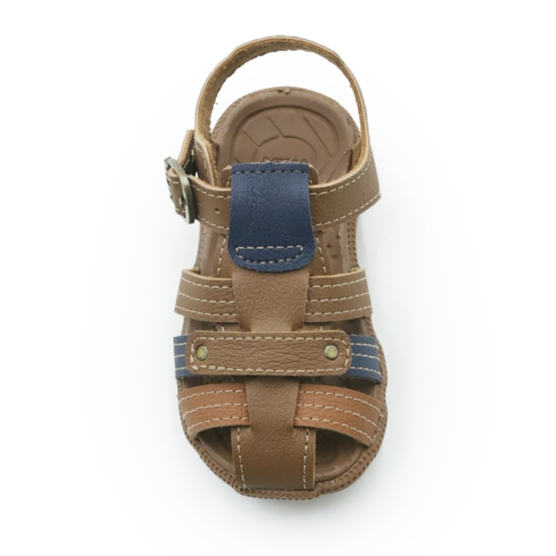 INFANTIL KIDS MENINO SANDALIA KLIN TIC TAC  171286000 17513WHISKYMARINHOCARAMELO