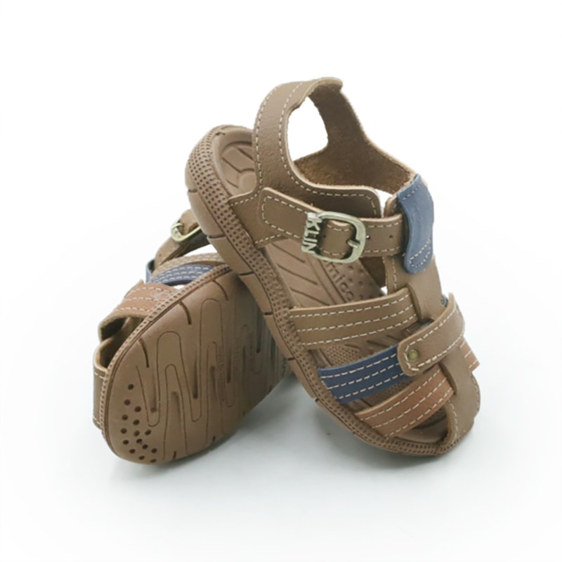 INFANTIL KIDS MENINO SANDALIA KLIN TIC TAC  171286000 17513WHISKYMARINHOCARAMELO