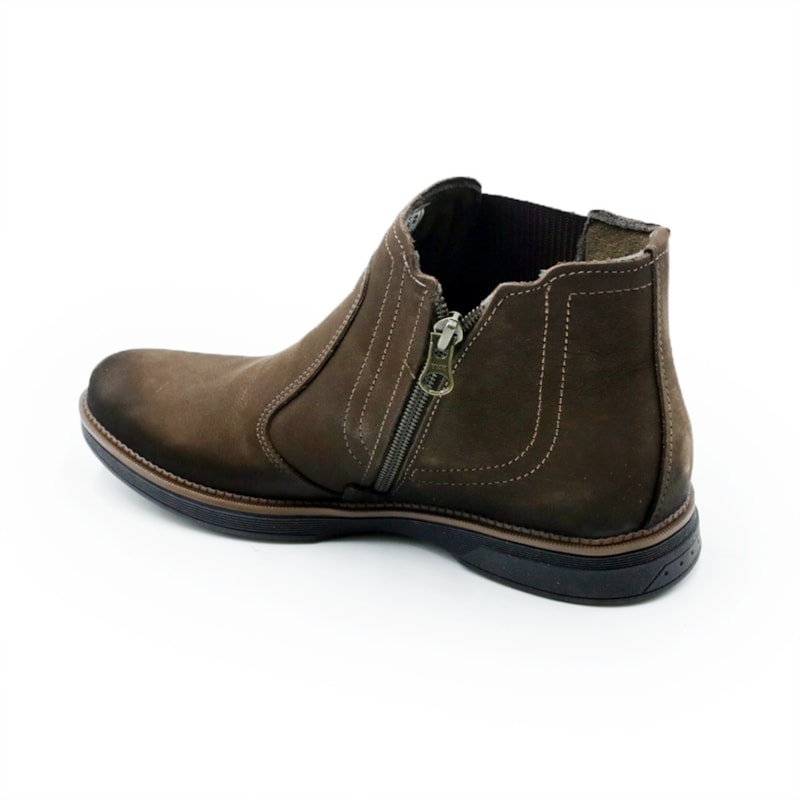 MASCULINO BOTA BOTINA PEGADA  126754 05 RUSTIC CHOCOLATE/STRETCH DK BROWN