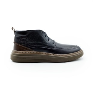 MASCULINO BOTA CASUAL DEMOCRATA GRID  240001 001 PRETO/TABACO
