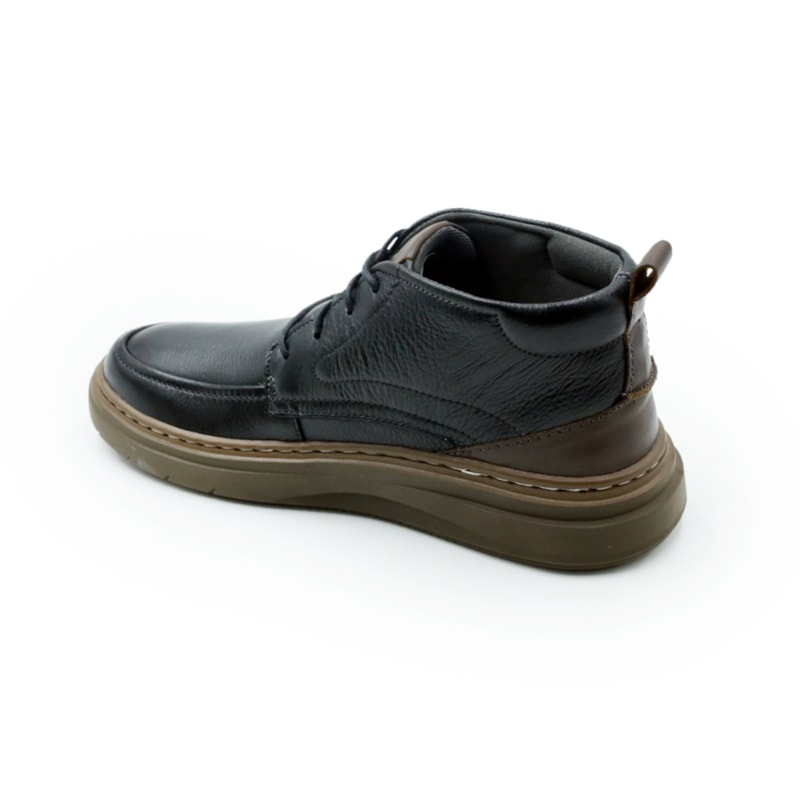 MASCULINO BOTA CASUAL DEMOCRATA GRID  240001 001 PRETO/TABACO