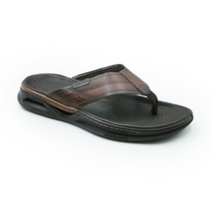 MASCULINO CHINELO CASUAL PEGADA  131321 01 ANILINA PINHAO/BROWN