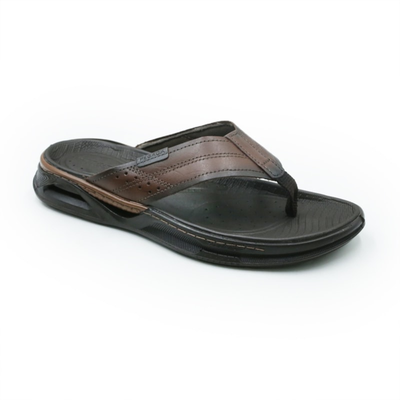MASCULINO CHINELO CASUAL PEGADA  131321 01 ANILINA PINHAO/BROWN
