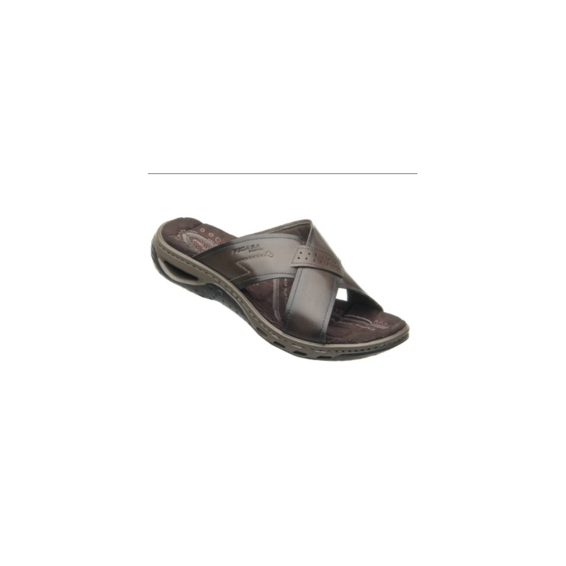MASCULINO CHINELO CASUAL PEGADA  131661 03 ANILINA CRAVO