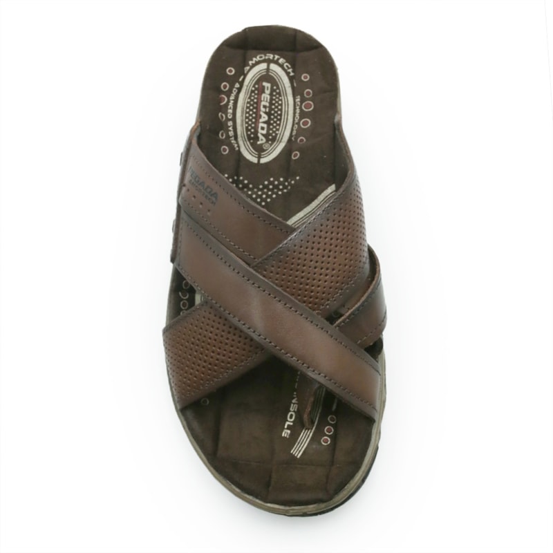 MASCULINO CHINELO CASUAL PEGADA  131677 01 ANILINA PINHAO