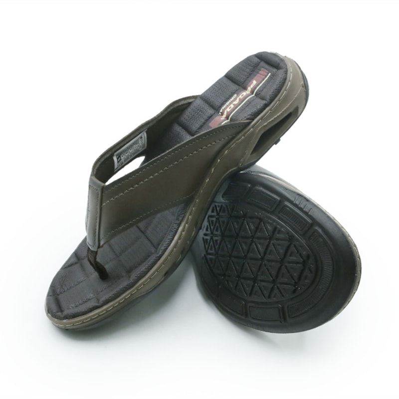 MASCULINO CHINELO CASUAL PEGADA  133235 02 ANILINA CRAVO