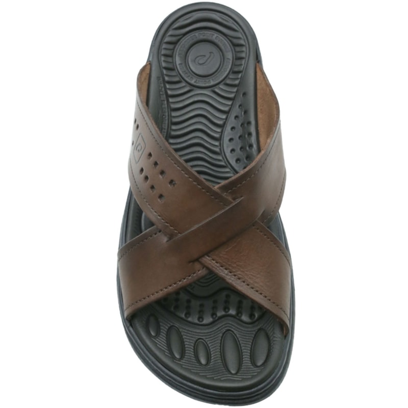MASCULINO CHINELO CASUAL PEGADA 134201 01 ANILINA PINHAO