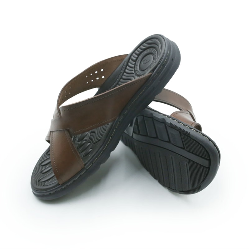 MASCULINO CHINELO CASUAL PEGADA 134201 01 ANILINA PINHAO