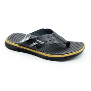 MASCULINO CHINELO CASUAL PEGADA 134652 05 ANILINA 24L PRETO