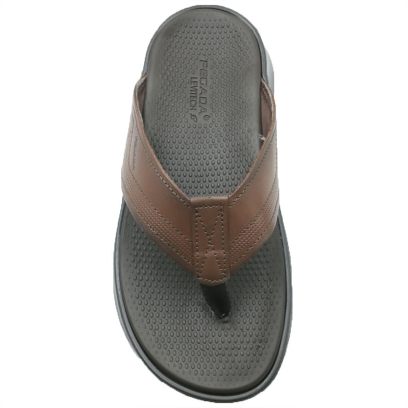 MASCULINO CHINELO CASUAL PEGADA  134701 03 ANILINA PINHAO