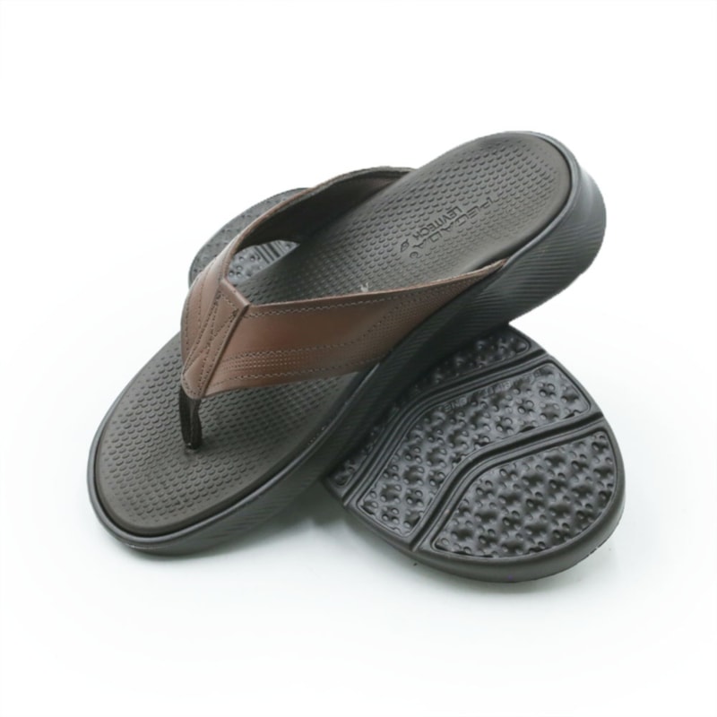 MASCULINO CHINELO CASUAL PEGADA  134701 03 ANILINA PINHAO