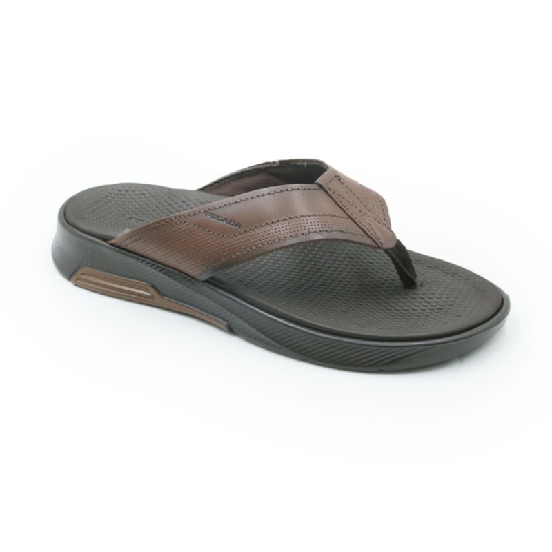 MASCULINO CHINELO CASUAL PEGADA  134701 03 ANILINA PINHAO