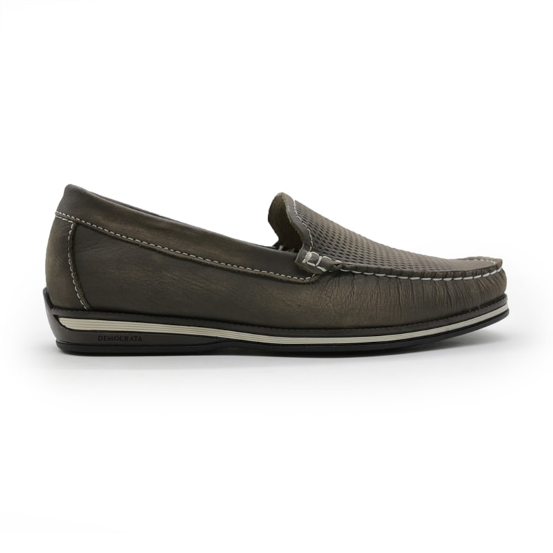 MASCULINO MOCASSIM CASUAL DEMOCRATA 135201 004 SMOKE
