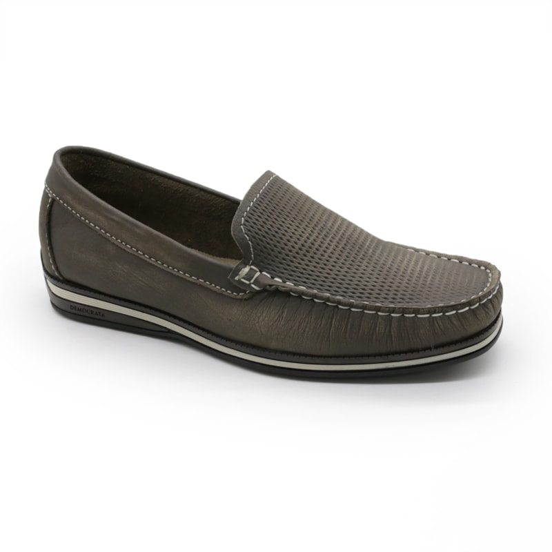 MASCULINO MOCASSIM CASUAL DEMOCRATA 135201 004 SMOKE