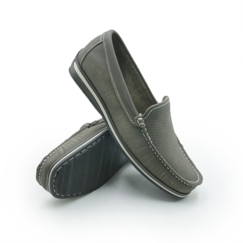 MASCULINO MOCASSIM CASUAL DEMOCRATA 135201 004 SMOKE