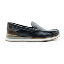 MASCULINO MOCASSIM CASUAL DEMOCRATA  252101 001 PRETO/TABACO