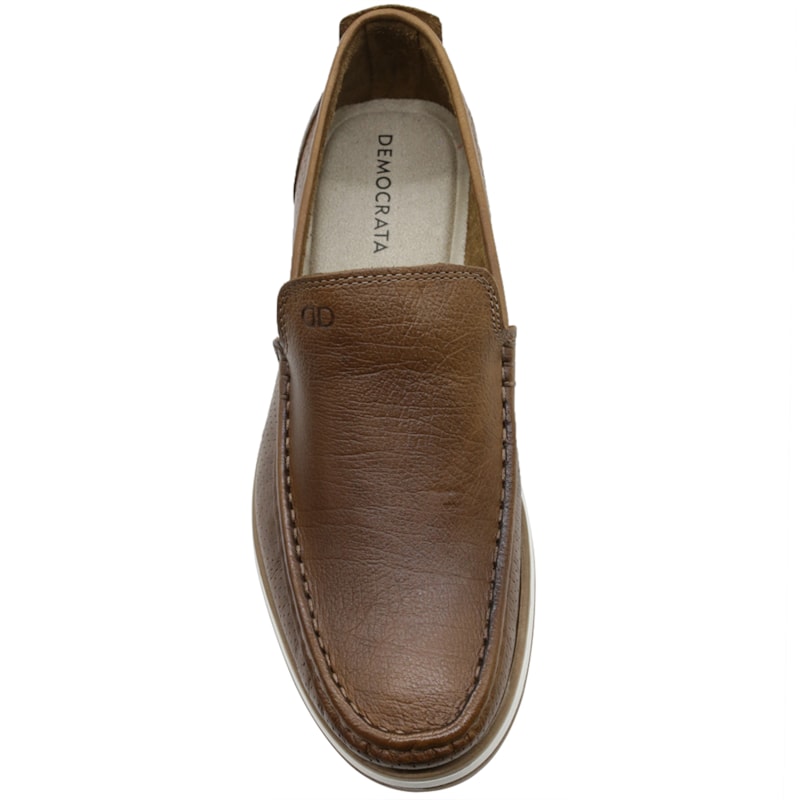 MASCULINO MOCASSIM CASUAL DEMOCRATA 252101 002 CONHAQUE/TABACO