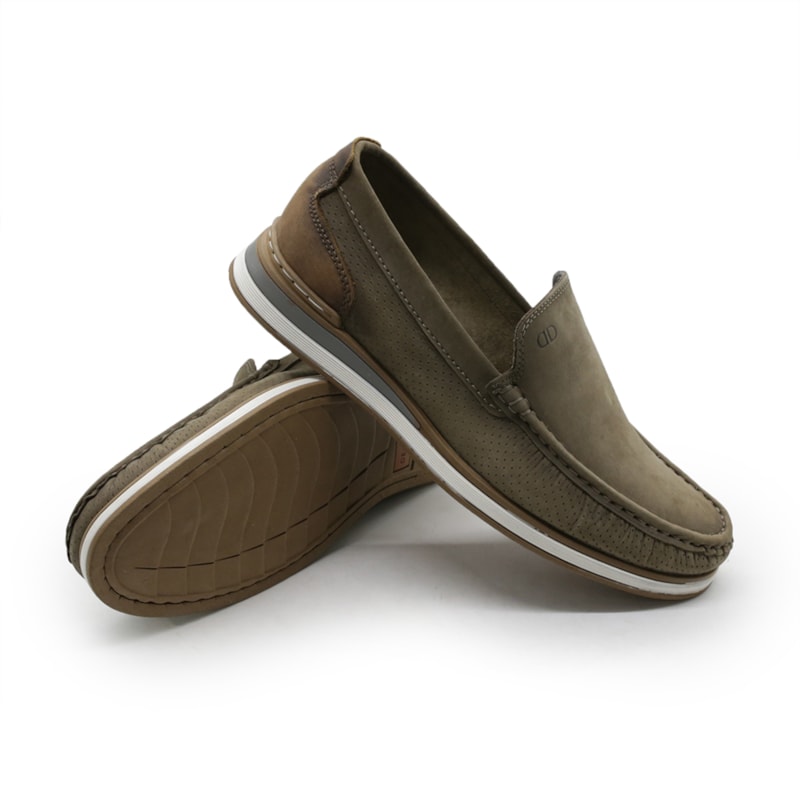 MASCULINO MOCASSIM CASUAL DEMOCRATA 252101 015 SMOKE
