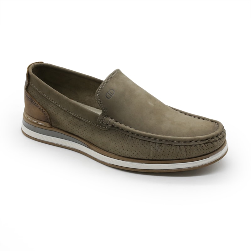MASCULINO MOCASSIM CASUAL DEMOCRATA 252101 015 SMOKE