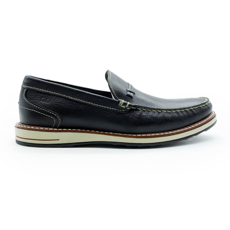 MASCULINO MOCASSIM CASUAL DEMOCRATA 361101 001 PRETO