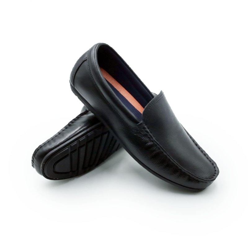 MASCULINO MOCASSIM CASUAL DEMOCRATA  651101 001 PRETO