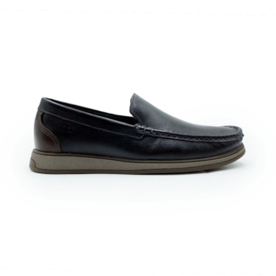 MASCULINO MOCASSIM CASUAL DEMOCRATA NASH 252301 001 PRETO/TABACO