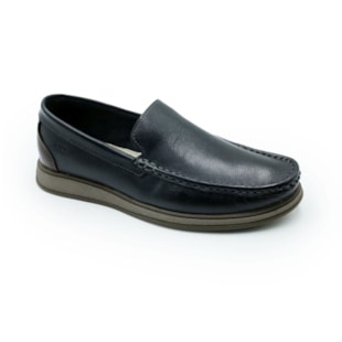 MASCULINO MOCASSIM CASUAL DEMOCRATA NASH 252301 001 PRETO/TABACO