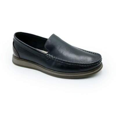MASCULINO MOCASSIM CASUAL DEMOCRATA NASH 252301 001 PRETO/TABACO