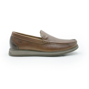 MASCULINO MOCASSIM CASUAL DEMOCRATA NASH 252301 002 CONHAQUE/TABACO