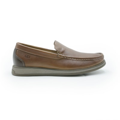 MASCULINO MOCASSIM CASUAL DEMOCRATA NASH 252301 002 CONHAQUE/TABACO