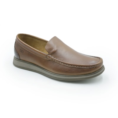MASCULINO MOCASSIM CASUAL DEMOCRATA NASH 252301 002 CONHAQUE/TABACO