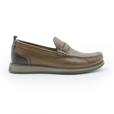 MASCULINO MOCASSIM CASUAL DEMOCRATA NASH 252302 002 CONHAQUE/TABACO